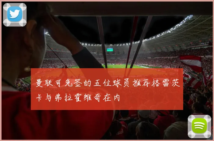 曼联可免签的五位球员推荐格雷茨卡与弗拉霍维奇在内